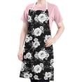 thumbnail image 5 of Pioneer Flower Floral Print Pattern Apron for Women and Men, Cotton Linen Waterproof with Pockets, Adjustable, 33x27 Inch for Kitchen, Gardening, BBQ, Salon, 5 of 6