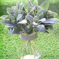 thumbnail image 2 of HSHDLDF 10PCS Artificial Flocked Rabbit Ear Leaf Faux Greenery Stems Lamb Ear Bouquet Foliage Picks Fake Greenery Plant for Home Wedding Vase DIY Craft Floral Arrangement, 2 of 7