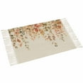 thumbnail image 2 of Orange Botanical Area Rug 3x5ft Woven Runner Rug,Farmhouse Leaf Fall Thanksgiving Washable Living Room Hallway Bedroom Kitchen Carpet with Tassels,Indoor Outdoor Throw Door Mat for Entryway, 2 of 5