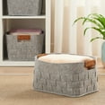 thumbnail image 2 of Mainstays Medium Woven Felt Basket, Light Grey, Set of 2, 2 of 5