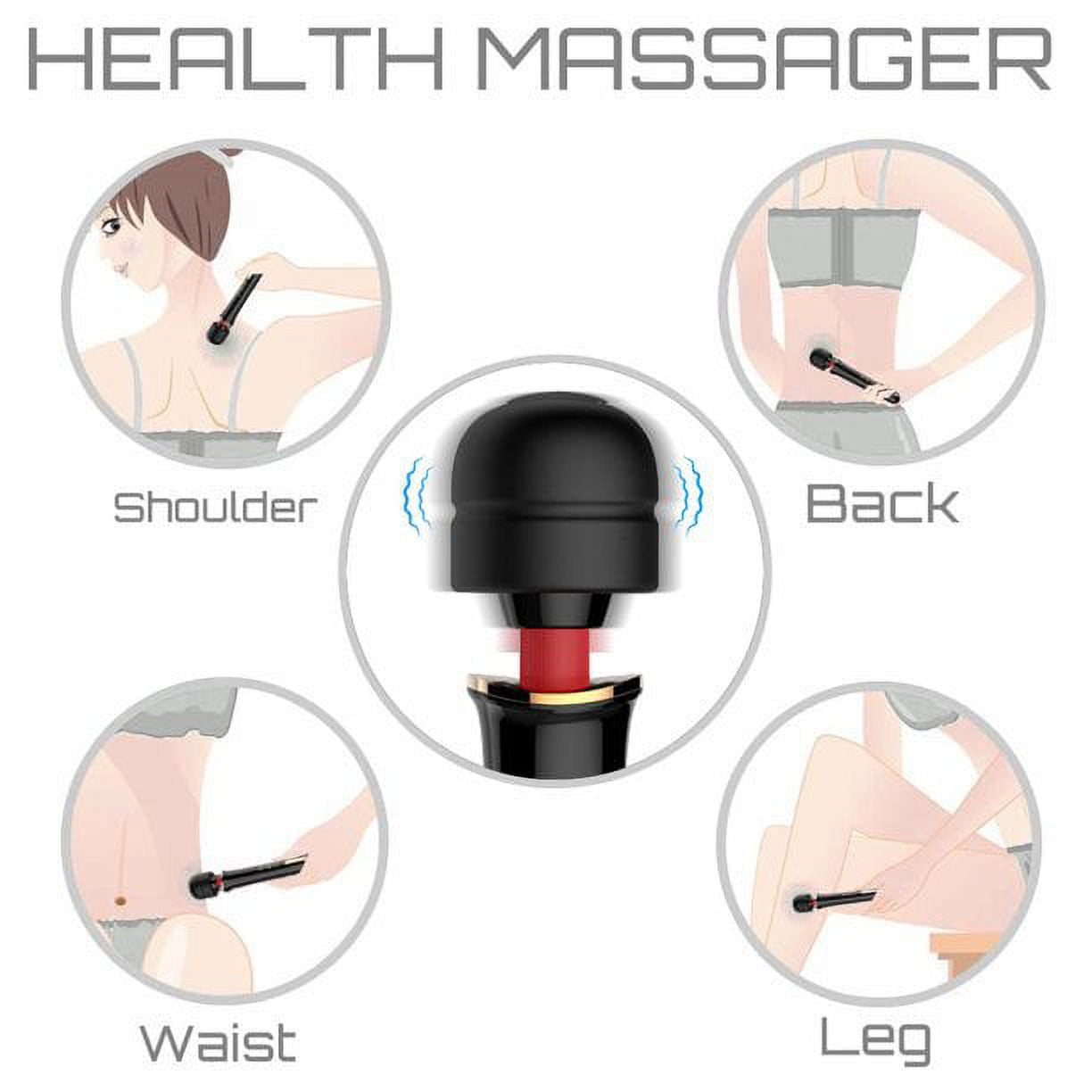 Back Massager,  Handheld Electric Massager Rechargeable Cordless Massager,Personal Massager for Women，Full Body Deep Tissue Massager for Muscles, Neck, Shoulder, Back, Leg, Foot (Purple)