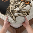 thumbnail image 3 of King Size Fitted Sheet Set - Funny Ghost Halloween 3 Piece Bedding Sets 16" Deep Pocket Fitted Sheet with 2 Pillowcases, Black Cats Skull Vintage Brushed Microfiber Hotel Luxury Bed Sheets, 3 of 9