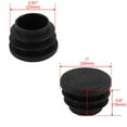 thumbnail image 2 of Unique Bargains 4 Pcs Antislip Plastic Round 25mm x 15mm Chair Foot Cover Table Furniture Leg Protector Black, 2 of 4