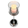 thumbnail image 2 of Sliver Hurricane Candle Holders, 1 Pcs Tall Windproof Candle Holders, Metal Stand for Table Centerpiece, Outdoor Indoor Wedding Party Holiday Decor, Home Dining, Candles Not Included, 2 of 5