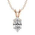 thumbnail image 2 of 6 Carat Marquise IGI Certified Lab Grown Diamond Pendant Necklace For Women | FG-VS Solitaire Pendant Necklace 18K Yellow Gold | Quartze Split Bail, 2 of 7