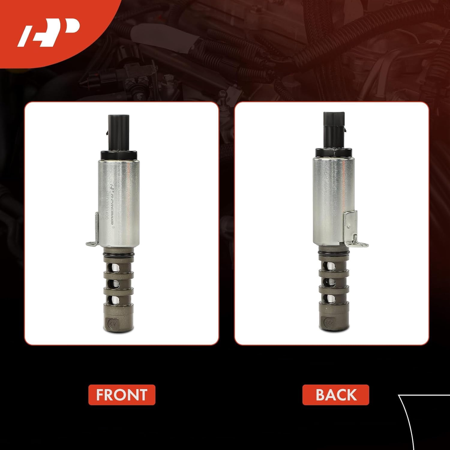 A-Premium 2-PC Engine Variable Valve Timing (VVT) Solenoid Compatible with Volkswagen Jetta, Passat, Golf, Beetle, Touareg, Rabbit & Audi A4, A4 Quattro, Q7, A6, A6 Quattro, A8 Quattro, R8, RS4, RS5