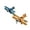 Yellow+Blue, variant on XUYAN 2PCS Vintage Airplane Model: Airplane Model Ornament Metal Biplane Plane Home Decor Desktop Decoration for Boys & Girls Birthday Gift, Children's Day Gifts,Yellow+White