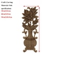 thumbnail image 3 of Talla de madera Jarrón Tallado Calcomanía Esquina larga onlay aplique Puerta sin pintar muebles en madera Decorativo Estatuillas de madera Artesanía, 3 of 7