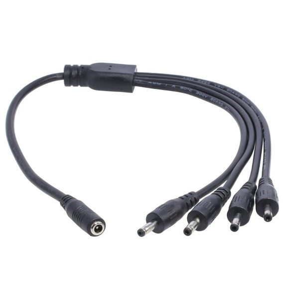 DC Power Splitter Cable 3.5mmx1.35mm 1 Female to 2 or 4 Male Adapter Cord for Table Lamps CCTV Cameras LED Light Strip