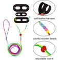 thumbnail image 2 of ORUYROP Lizards Leash Bearded Dragon Adjustable Small Reptile Animals Harness 3 Size Soft Leather Harness Lizards Leash with Wing for Small Medium and Large Reptile Animals (Black (Color Rope), 2 of 5