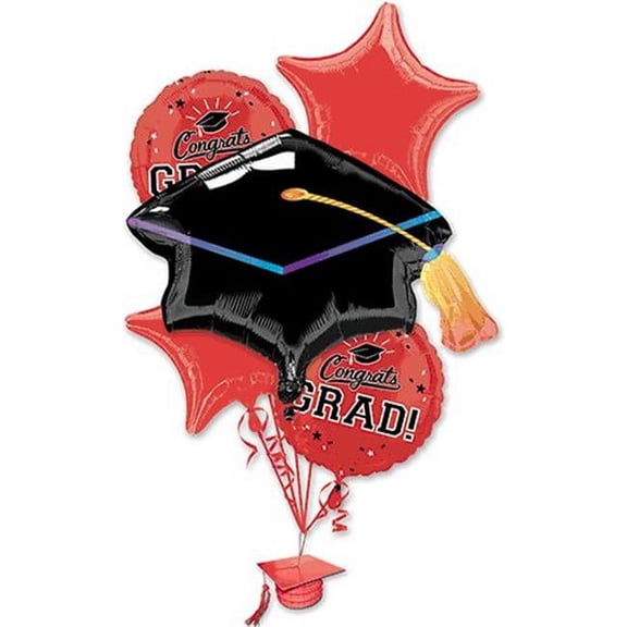 Anagram 90481 Bouquet School Color Pride Balloon, Red