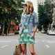 thumbnail image 4 of Easygdp Lobsters Of Turquoise Waves para Vestido Transpirable de Mujer, Vestido Suelto de Manga Corta con Pliegues y Bolsillos para el Verano, 4 of 7