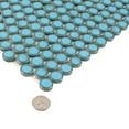 thumbnail image 2 of Cirkel 11.46 in. x 12.4 in. Glossy Blue Porcelain Mosaic Wall and Floor Tile (9.87 sq. ft./case) (10-pack), 2 of 6