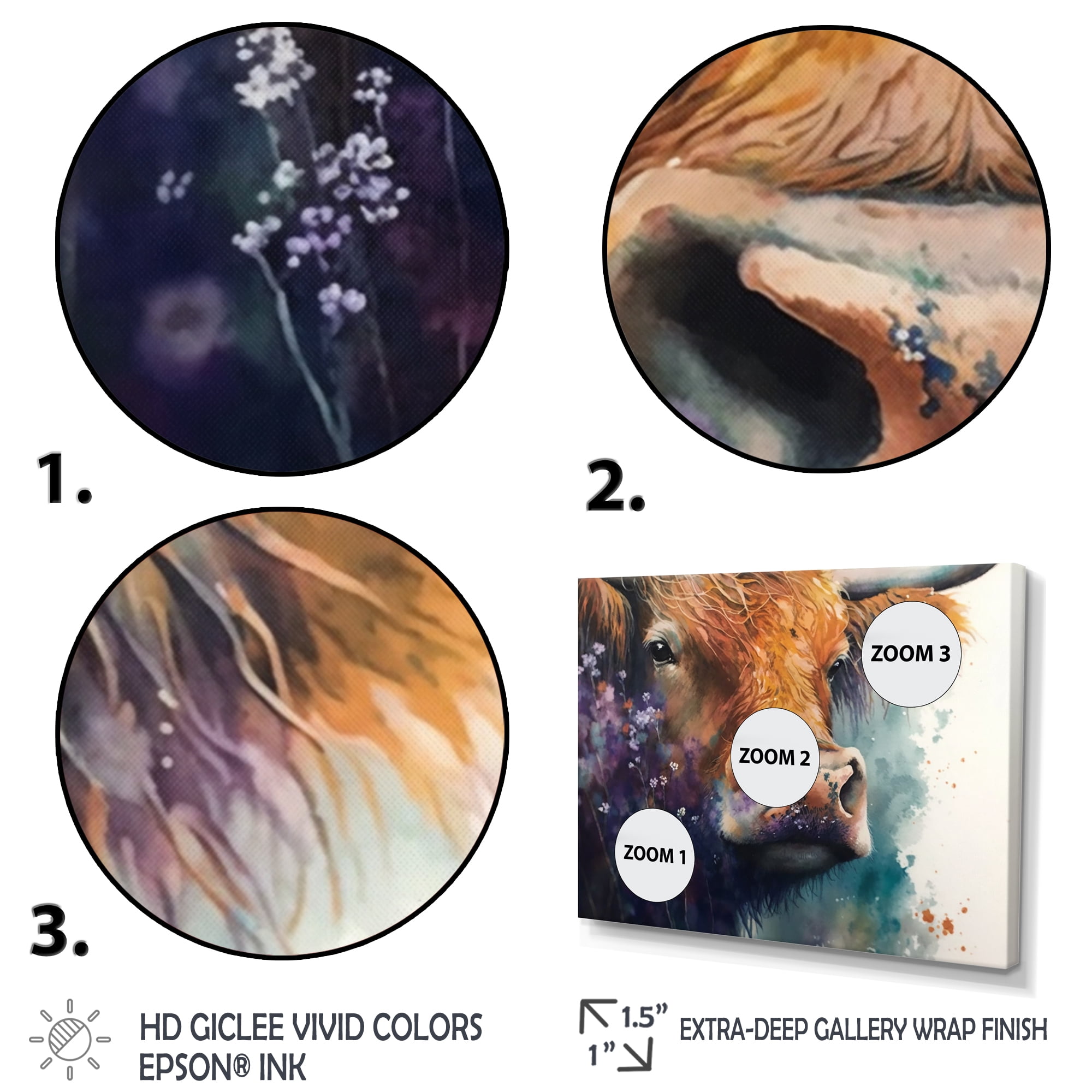 Designart Buffalo In The Wild II Canvas Wall Art
