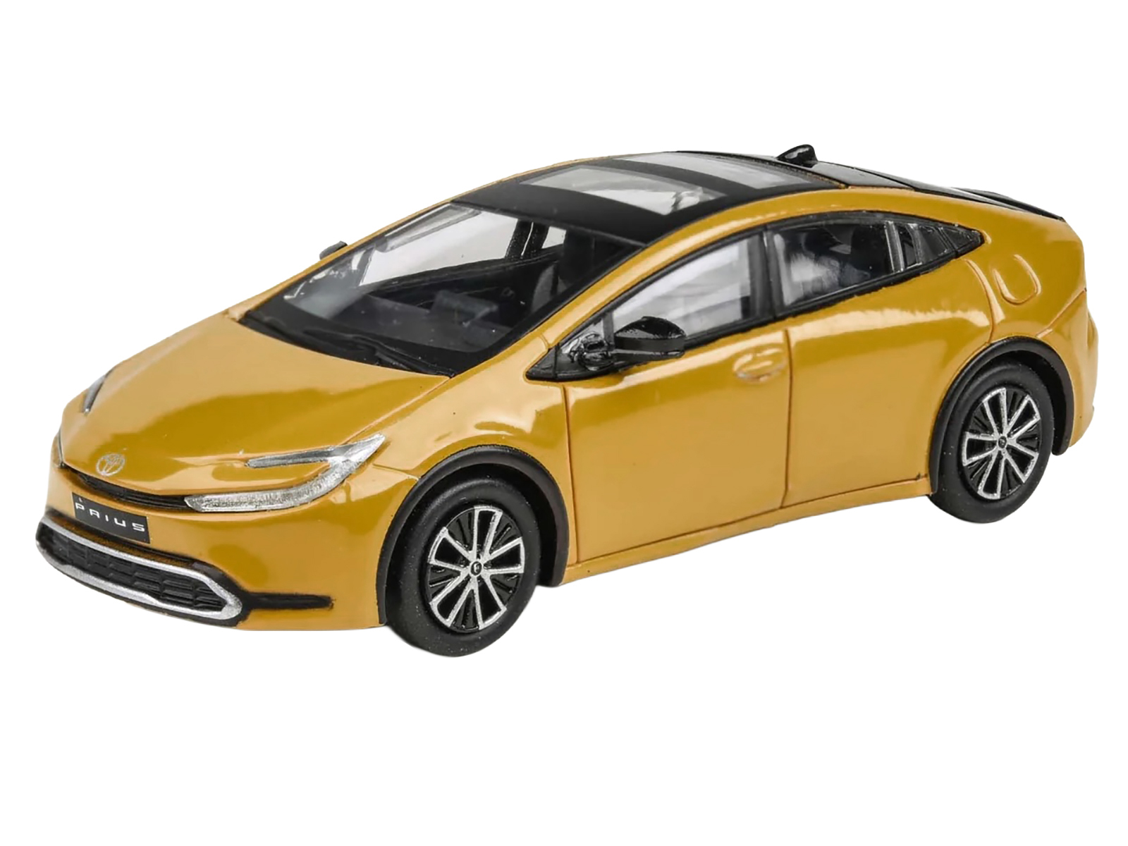 2023 Toyota Prius Maximum Yellow with Black Top and Sun Roof 1/64 Diecast Model Car by Paragon
