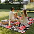 thumbnail image 4 of Red Flamingo Outdoor Rug for Patio/Deck/Porch, Non-Slip Large Area Rug 4 x 6 Ft, Summer Tropical Plants Leaves Botanical Black Indoor Outdoor Rugs Washable Area Rugs, Camping Rug Carpet Runner, 4 of 8
