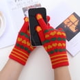 thumbnail image 4 of Gants Mitaines à Moins de 10$ Rouges Femmes Peuvent Permettre Gants Écran Chauds Extensibles Gants Tricotés Mitaines Hiver Garder au Chaud Tricot Cœur Imprimé Gants Étudiants Extérieur Randonnée Mitaines, 4 of 5