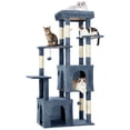 thumbnail image 1 of Cat Tree for Large Cats - 61" Heavy-Duty Multi-Level Tower with 2 Condos & Scratching Posts, Extra-Large Perch for Maine Coons, Light Blue Modern Activity Center, 1 of 8