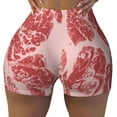 thumbnail image 2 of Goofa Red Meat Printed Workout Shorts Women Seamless Scrunch Butt Lifting High Waisted Gym Booty Shorts Elastic Workout Shorts-Large, 2 of 8