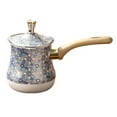 thumbnail image 1 of 720ml Turkish Coffee Pot Stovetop Coffee Maker with Long Wooden Handle Stainless Steel, 1 of 6