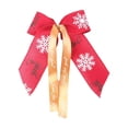 thumbnail image 2 of sruoe Christmas Bows, Christmas Tree Decorations, Christmas Tree Bows and Ribbons, Indoor Outdoor Tree Decoration, Hanging Christmas Bows for Wreaths, Tree Gift Present Decoration, Red, 2 of 6