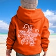 thumbnail image 4 of PMVFHDE Liquidation Sweat à Col Rond pour Filles Mode Décontractée Imprimé à Manches Longues Orange,160, 4 of 7