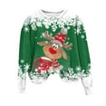 thumbnail image 6 of UngA Christmas Sweatshirt for Women Cute Long Sleeve Womens Holiday Pullovers Fun Graphic Print Crew Neck Sweatshirts Gifts Shirt Tops Womens Sweatshirts (Green,M), 6 of 6