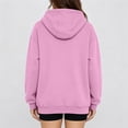 thumbnail image 5 of ECHFIPROM 1/4 Zip Hoodie for Women Pink Oversized with Pocket Solid Color Long Sleeve Casual Pullover for Young Women Fall Trendy Top,S, 5 of 5