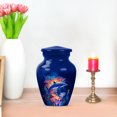 thumbnail image 7 of JAGASY Dolphin Memorial Urn for Ashes Adult Male, Blue Small Urns for Ashes Keepsake, Colorful Illustration Decorative Urns for Daughter, Coral Reef Burial Cremation Urn for Son, (3 Inch), 7 of 7