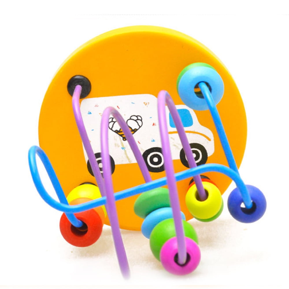 Baby Kids Educational Wooden Around Beads Toy Toddler Intelligence Toys 