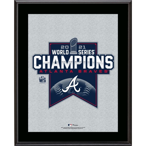 Atlanta Braves 10.5" x 13" 2021 MLB World Series Champions Sublimated