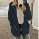 thumbnail image 1 of Abrigo informal con capucha y manga larga para mujer, chaqueta con capucha, suéter de invierno, abrigo cálido de lana con cremallera, abrigo de manga larga para mujer, 1 of 6