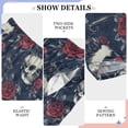 thumbnail image 4 of Wobogo Rose Art Skull Long Pajama Pants Bottoms Soft Sleepwear with Pockets, 4 of 9