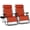 Burnt Orange, variant on Best Choice Products Set of 2 Extra Wide Zero Gravity Lounge Chair Recliners w/ Cup Holder - Brown