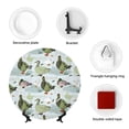 thumbnail image 4 of Cauagu Mallard Ducks Wild Birds Print Bone China Decorative Plate, Wall Mount Plate Holiday Decor Decorative Ceramic Plates with Stand Elegant Household Plates Decorative-8in, 4 of 6