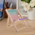 thumbnail image 2 of GOOHOCHY Pequeña silla de playa plegable con soporte para teléfono, modelo de mueble en miniatura para escritorio, soporte creativo para teléfono, soporte novedoso para el hogar., 2 of 8
