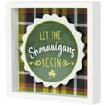 thumbnail image 5 of Northlight "Let the Shenanigans Begin" St. Patrick's Day Framed Wall Sign - 6" - Green Plaid, 5 of 7