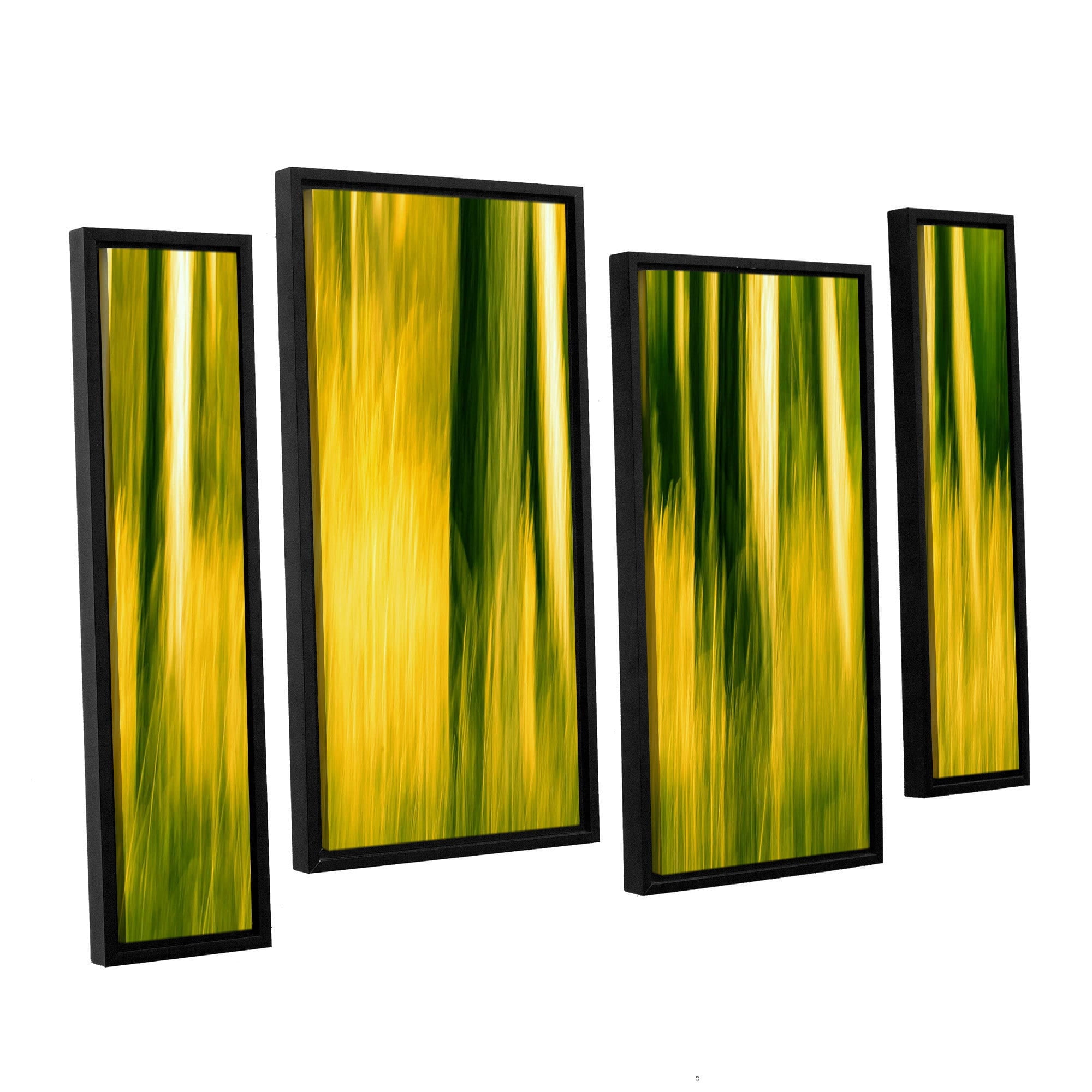 ArtWall Lindsey Janich "Camera Shake 2" 4-Piece Floater Framed Canvas Staggered Set