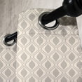 thumbnail image 4 of Ambesonne Retro Grommet Curtain, Abstract Wavy Ornament, 50" x 54", Taupe and Beige, 4 of 6