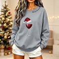 thumbnail image 4 of Ichuanyi Women's Crewneck Long Sleeve Christmas Graphic Sweatshirt Cute Christmas Print Casual Pullover Top, 4 of 5