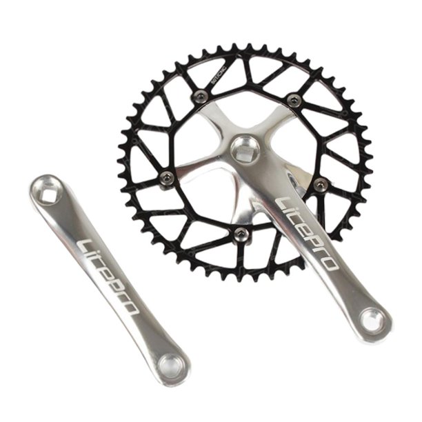 Juego de bielas para bicicleta, aleación de aluminio de una , juego de bielas para bicicleta de carretera para bicicleta de carretera, bicicl Plata 50T Baoblaze Juego de bielas de plato de bicicleta