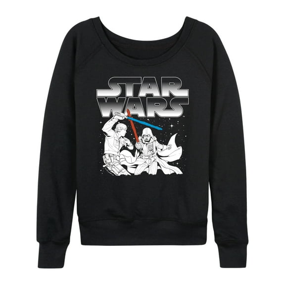Star Wars - Luke Vs Vader - Women's French Terry Pullover Sweatshirt