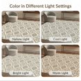 thumbnail image 7 of ODIKA 4'x6' Taupe Quatrefoil Medallion Trellis Washable Area Rug Ornate Border Framework With Intricate Star Motif Pet Friendly, Non-Shedding for Bedroom, Reading Nook, 7 of 7