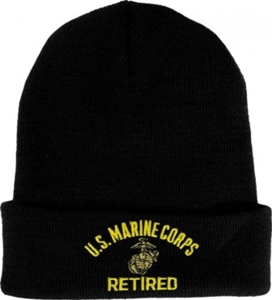US Marine Corps Adult Unisex Red Embroidered Beanie One Size 