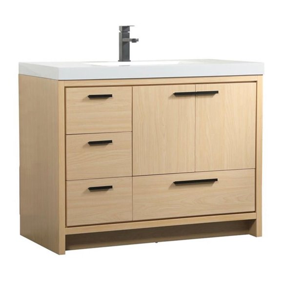 Elegant Kitchen and Bath 42 Inch Single Bathroom Vanity In Maple