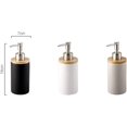 thumbnail image 2 of Dispensador de jabón cerámico de 400ml, estilo nórdico, dispensador de jabón líquido Ideal para cocina y baño negro, botella, 1 paquete, 2 of 5