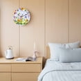 thumbnail image 6 of Large Wall Clock 12 Inch Happy Easter Trucks Round&nbsp;Silent Decorative Wall Clocks Battery Operated for Living Room Bedroom Kitchen Classroom Decor, Eggs Flowers Butterflies Purple Plaid, 6 of 7