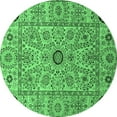 thumbnail image 1 of Ahgly Company Indoor Round Abstract Emerald Green Modern Area Rugs, 6' Round, 1 of 4