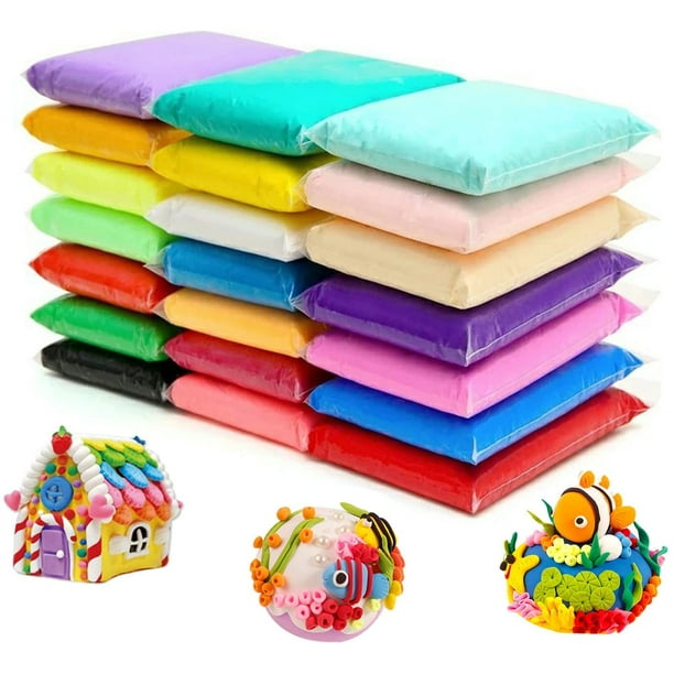 24 Colors Air Dry Clay Magical Kids Clay Ultra Light Modeling Clay Artist Studio Plasticine Toy Safe and Non Toxic Modeling Clay