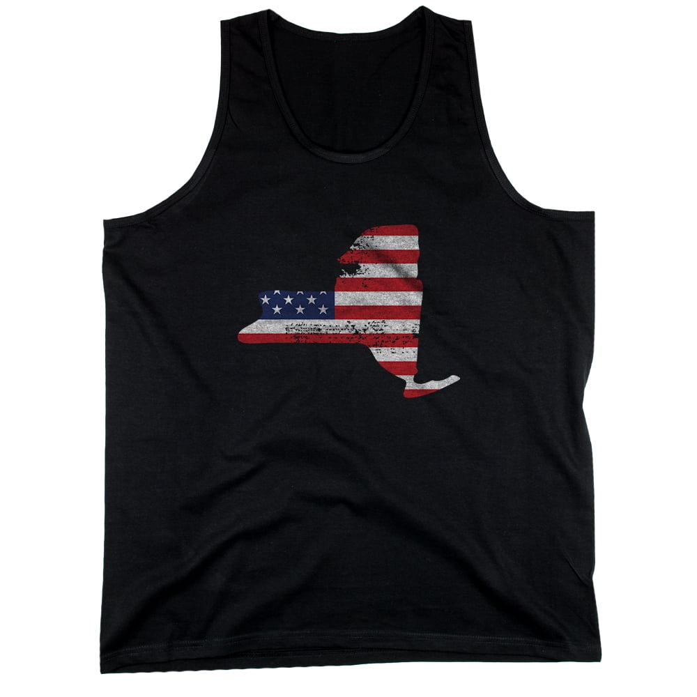 NY State USA Flag Men's Tank Top New York American Flag Tanks - Walmart.com